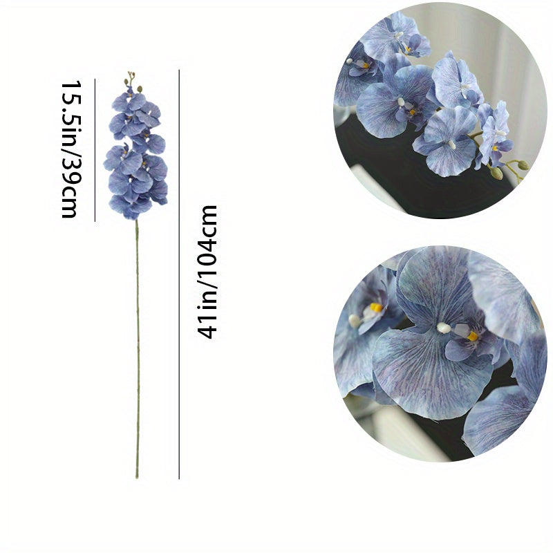 Real Touch 41" Artificial Phalaenopsis Flower Branch - Perfect for Home, Office, Wedding Decor & Gifts for Valentine&