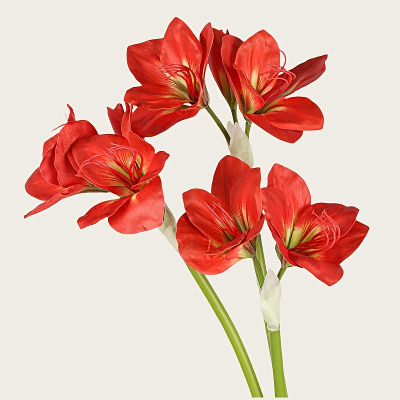 2pcs Lifelike Artificial Orchids - 24.5" Faux Clivia Flowers for Home, Office & Wedding Decor | Perfect for Thanksgiving, Christmas, Easter, Mother&