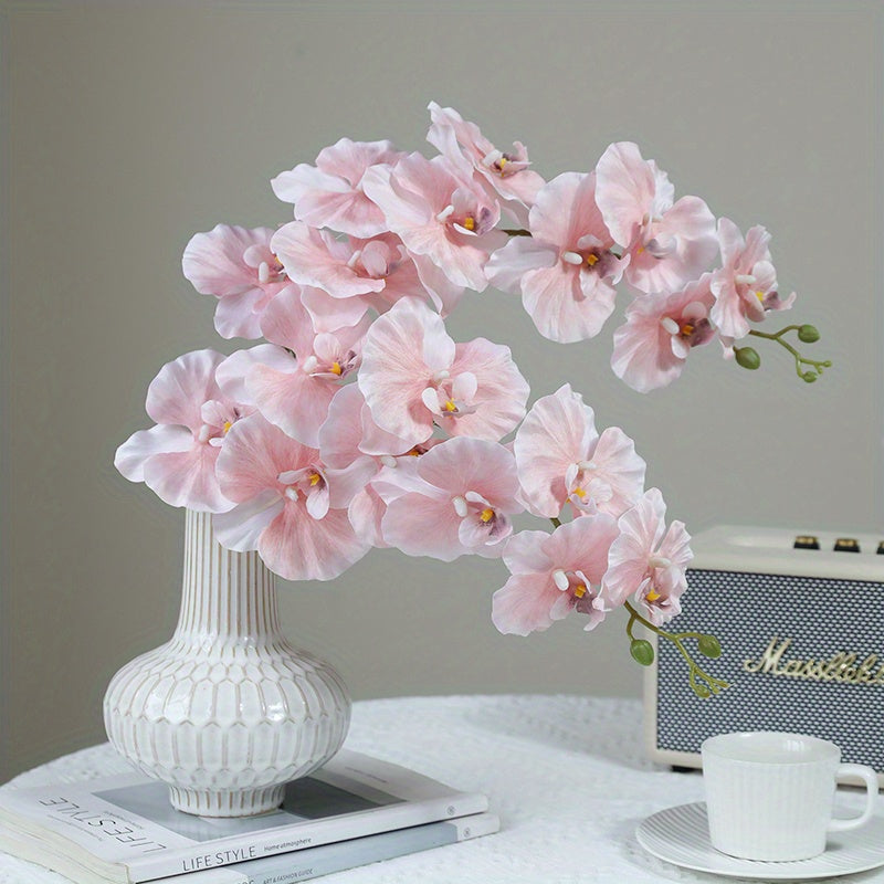 Real Touch 41" Artificial Phalaenopsis Flower Branch - Perfect for Home, Office, Wedding Decor & Gifts for Valentine&