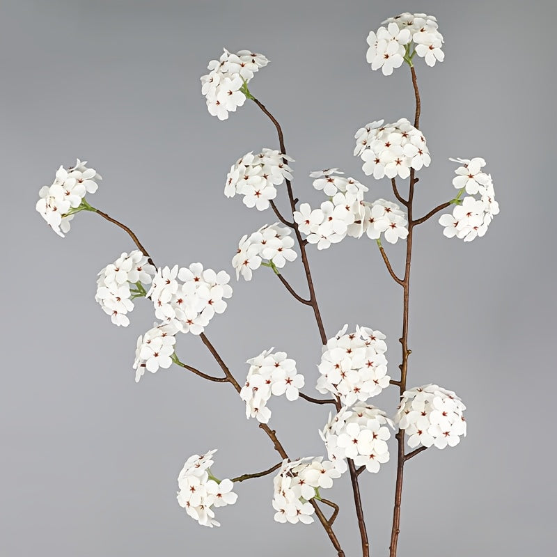 1pc Lifelike Artificial Pear Blossom & Cherry Flowers - Perfect for Living Room, Office Decor, Outdoor Garden, Weddings, Valentine&