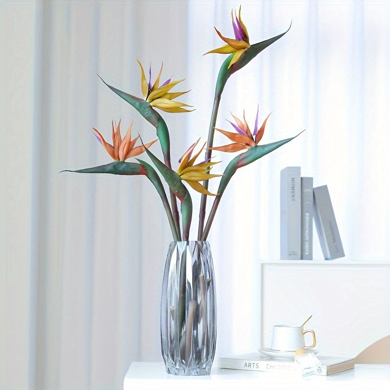 Long Stem Bird of Paradise Artificial Flowers - Perfect for Home Decor, Desk Decoration, Outdoor Patio, Christmas, Easter, Hanukkah, Valentine&