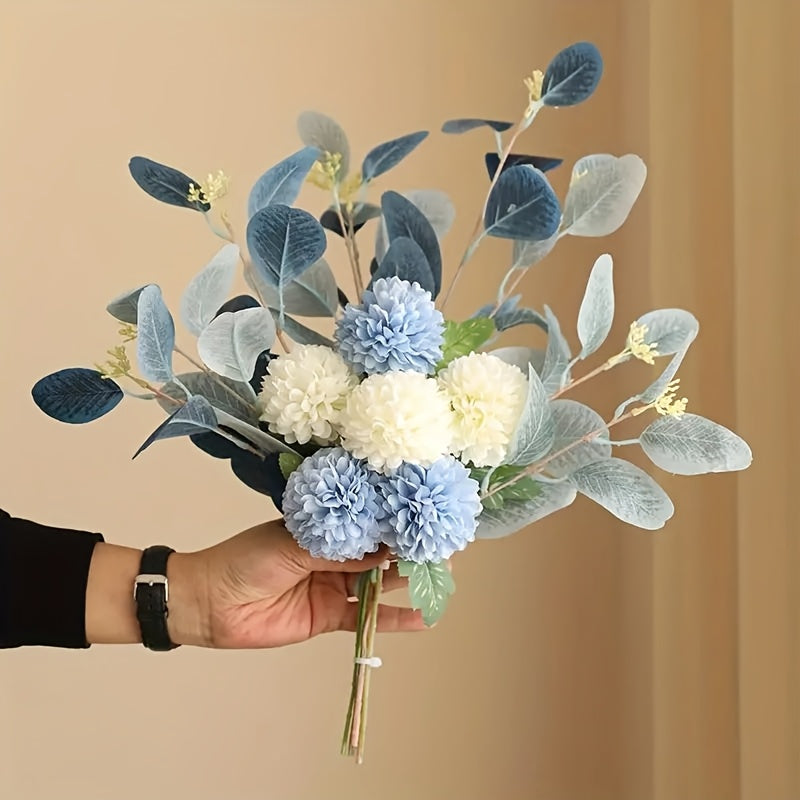 2 Bundles Artificial Flowers Faux Hydrangea Flower Arrangements for Home Garden Party Wedding Decoration, Best for Christmas, Perfect for Thanksgiving
