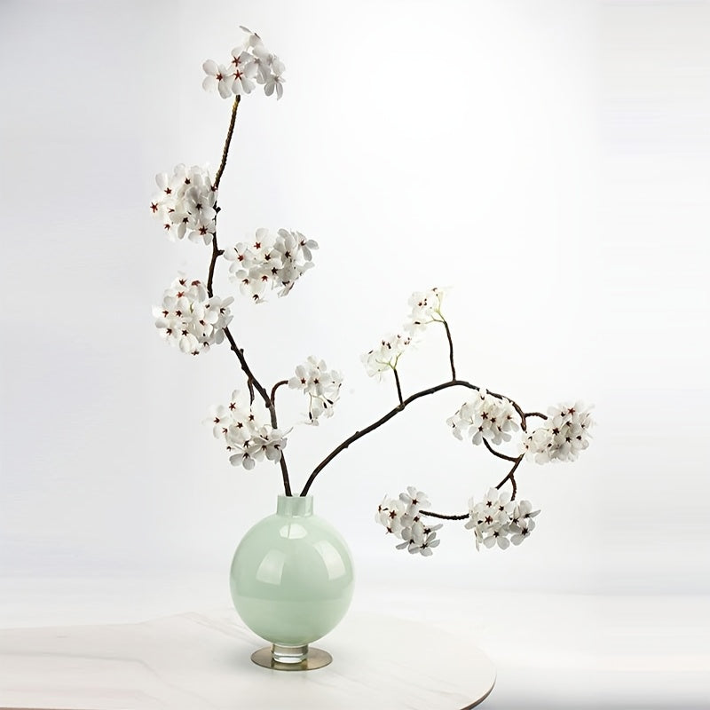 2pcs Pink Silk Cherry Blossom Flowers - Faux Peach Bouquet for DIY Home, Garden, Wedding & Party Decor