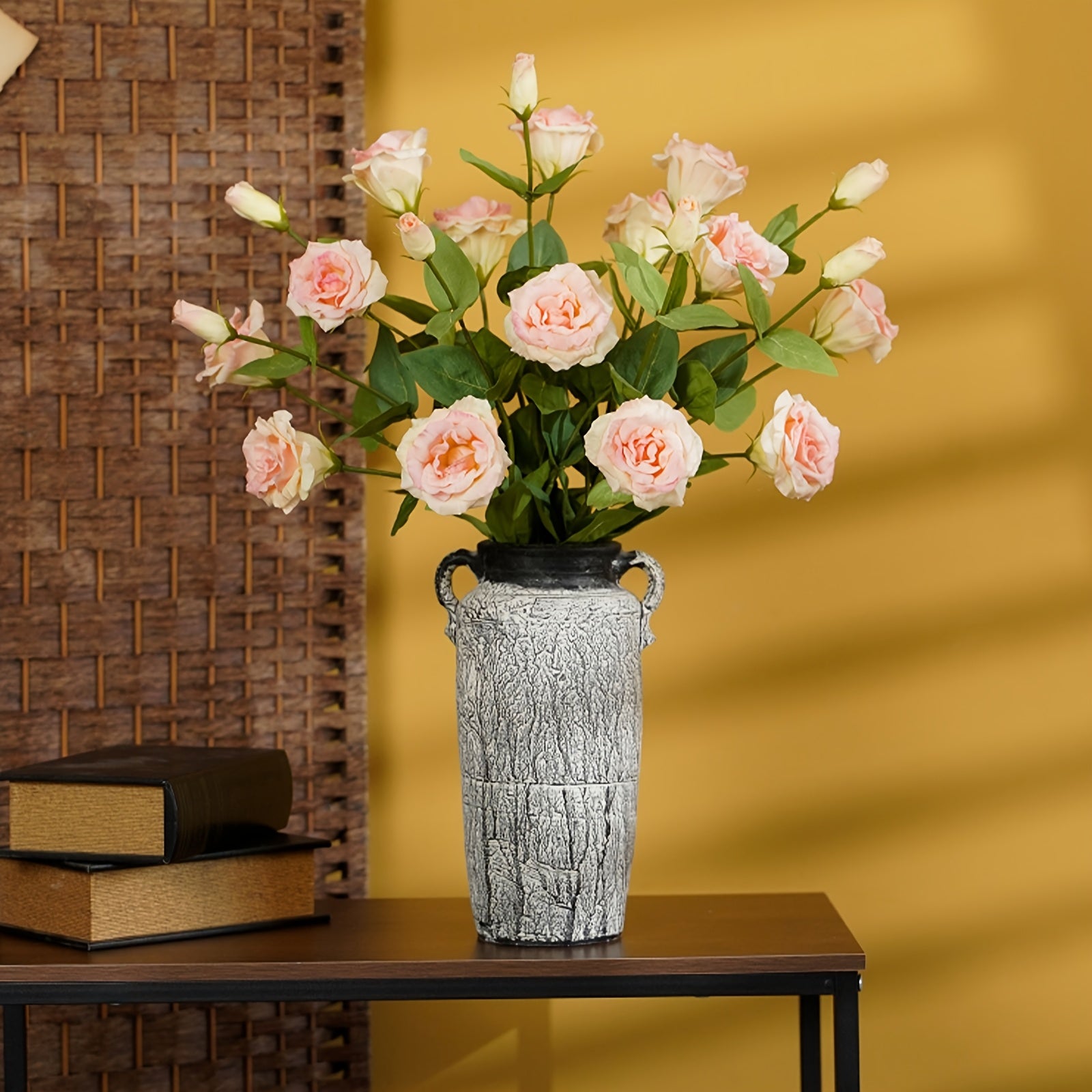 3/6 Stems Artificial Bellflower Bouquet, Real Touch Durable Plastic Flowers for Home Decor, Wedding, Party Centerpiece, Father&