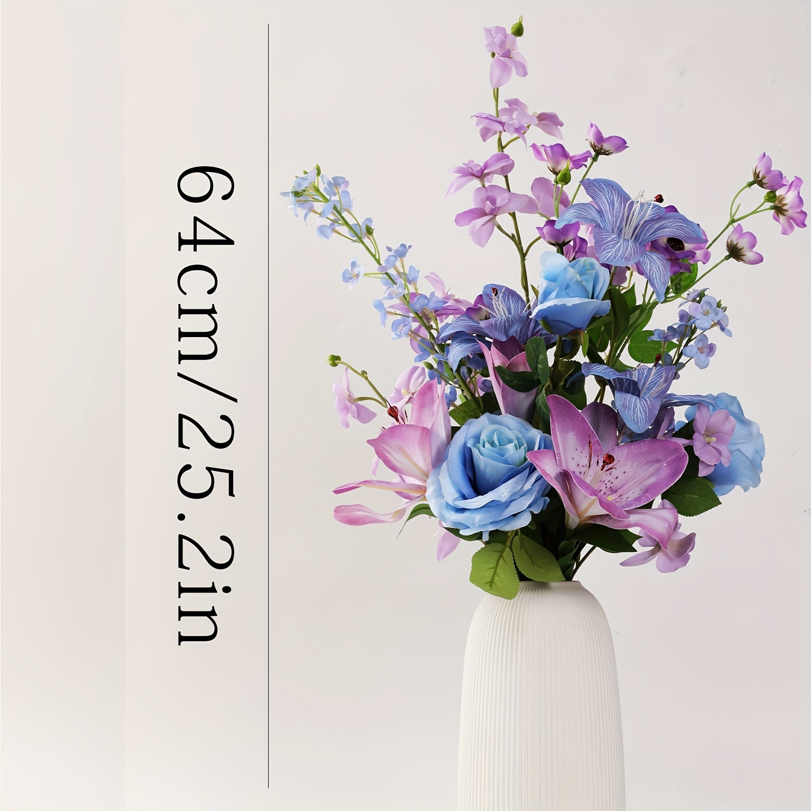 Boho Artificial Flower Swag - 1 Lifelike Dahlia Bouquet with Faux Purple Blooms - Versatile Floral Decor for Home, Tabletop, Birthday, and Holiday Celebrations - Suitable for Christmas, Easter, Thanksgiving, Valentine&
