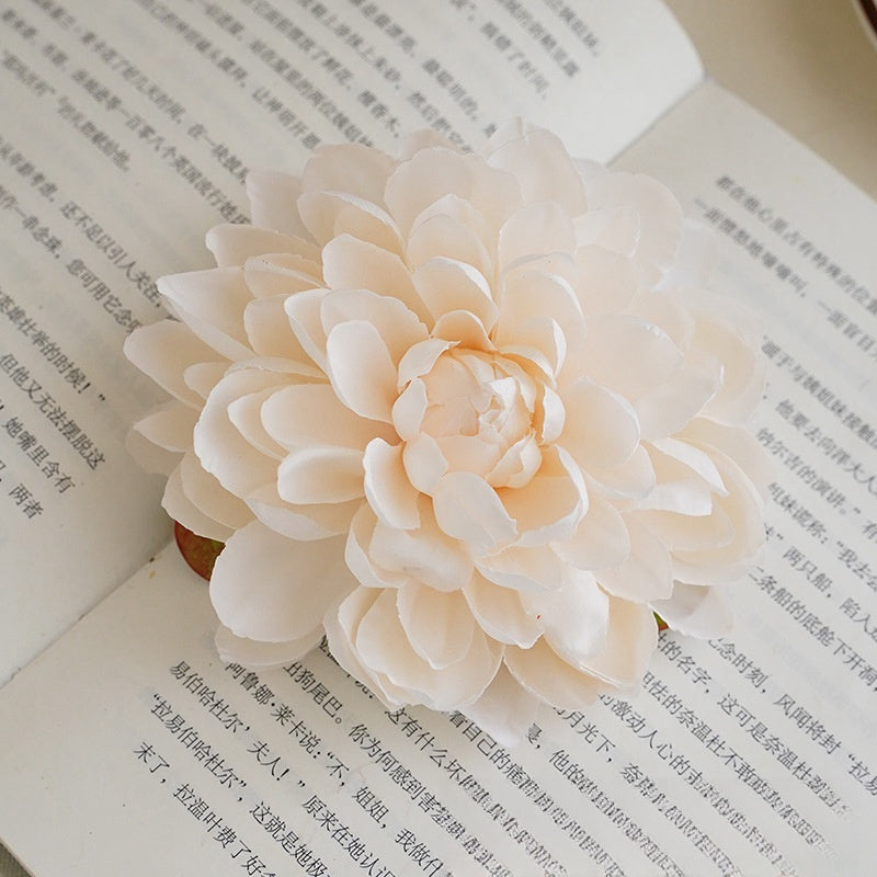 10pcs Artificial Dahlia Flowers, 5in/6in Simulated Flowers Fake Flowers Silk Flowers DIY Handmade Wreath Material Wedding Decoration Father&