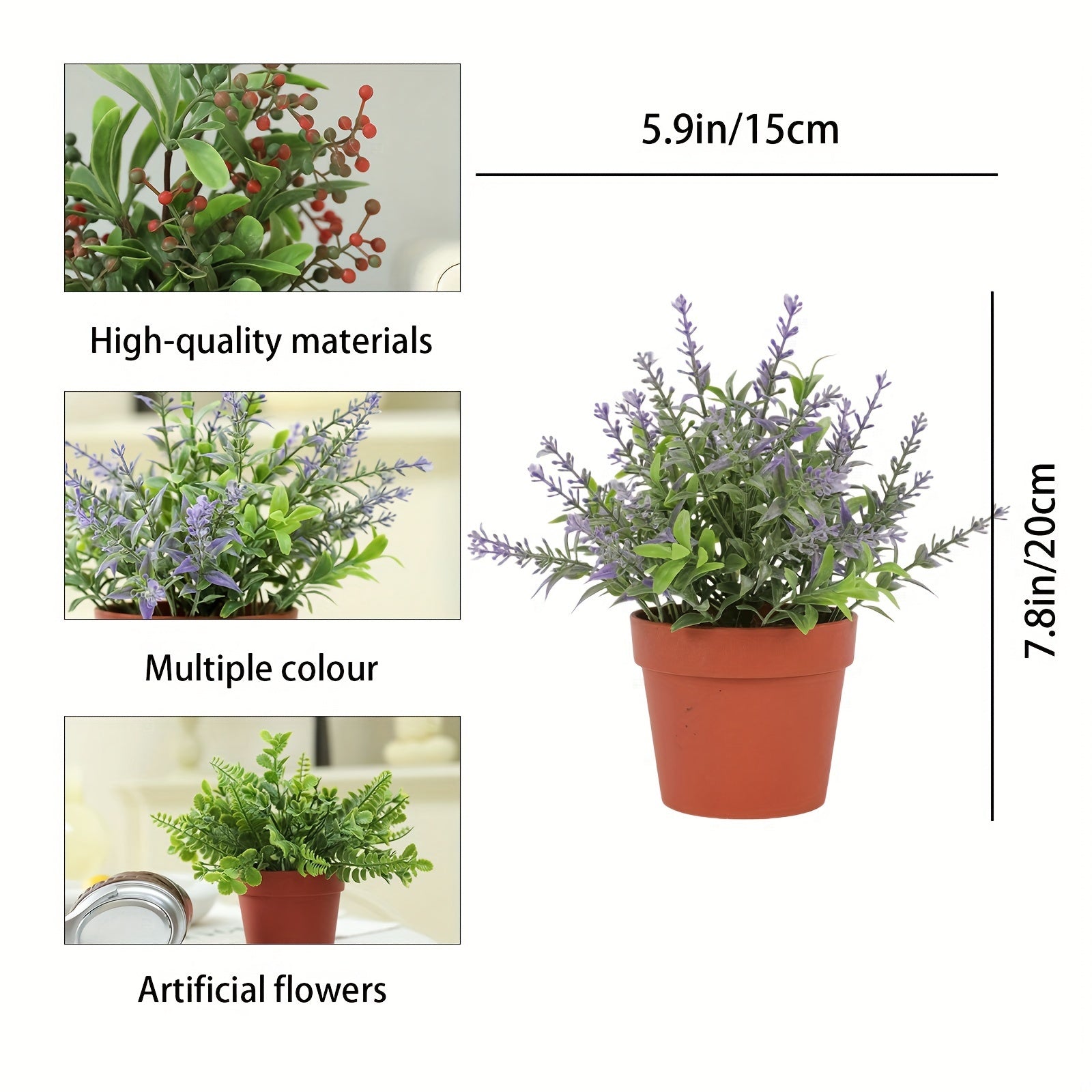 Charming Mini Artificial Eucalyptus & Grass Potted Plant - Perfect for Indoor Decor, Office, Farmhouse, Bathroom Tabletop - Ideal for St. Patrick&