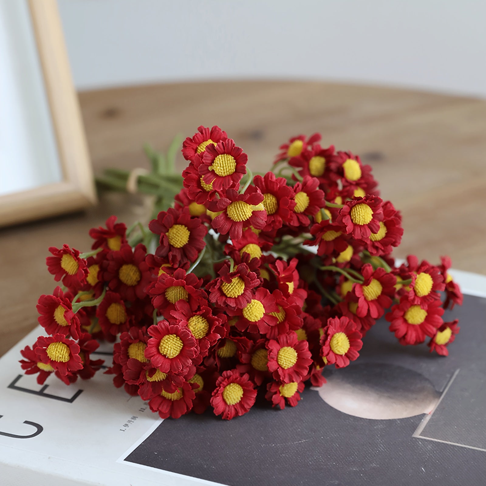 12pcs Vibrant Artificial Daisy Bouquets - Perfect for Weddings, Birthdays & Holidays - Ideal for Home Decor, Cafes & Photo Props