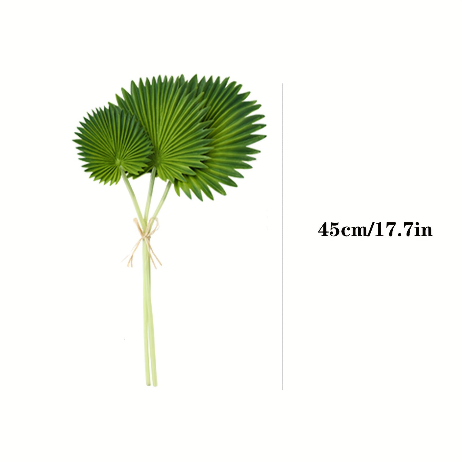 3pcs MOHUAGE Classic Artificial Palm Leaves, Versatile Plastic Faux Plant Decor, for Home, Living Room, Indoor Garden, with Perfect for Christmas, St. Patrick&