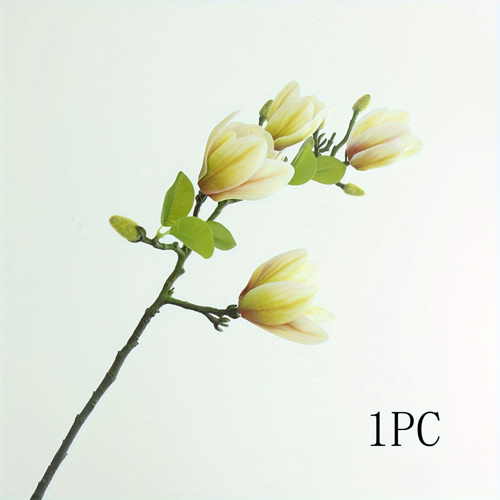 Boho Style Artificial Magnolia Flowers, 27.17" Long Stems, Plastic Floral Arrangements for Wedding Centerpieces, Home Decor, Valentine&