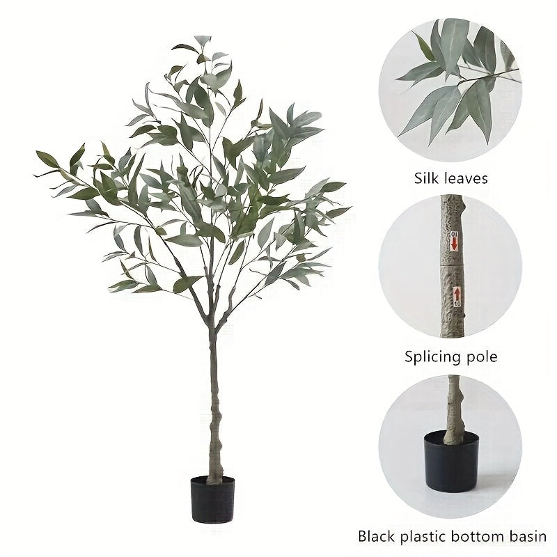 Large 59" Artificial Eucalyptus Potted Plant - Perfect for Home, Living Room, Bedroom, Balcony Decor | Outdoor Garden & Patio | Wedding Engagement, Valentine&