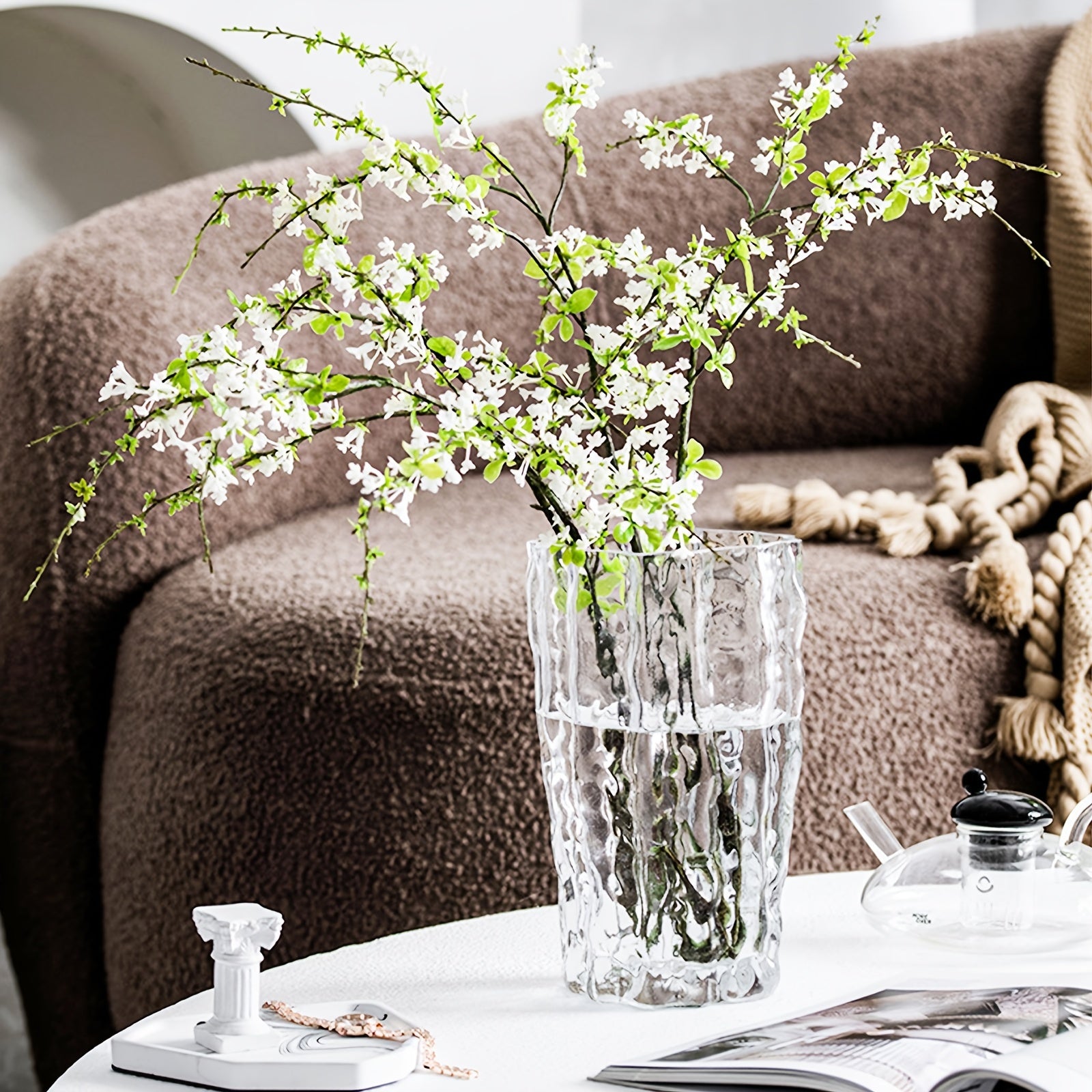 3pcs Artificial Snow Willow Branches - Perfect for Spring & Summer Home Decor, Weddings, and Dining Table Centerpieces - Ideal Christmas, New Year&