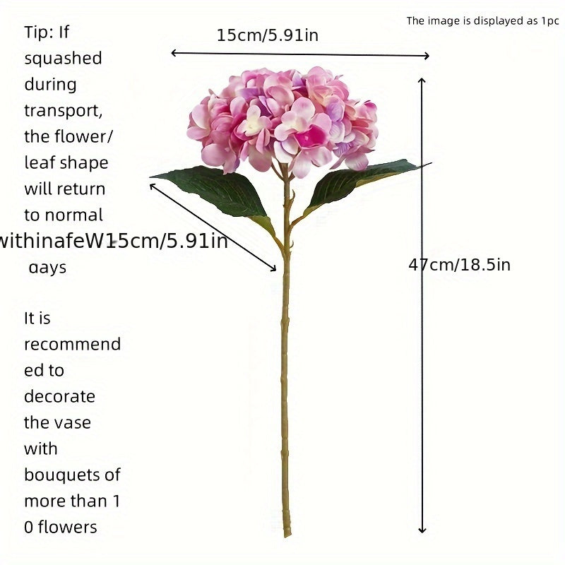 5pcs Two-leaf Hydrangea, Used for Wedding, Home, Valentine&