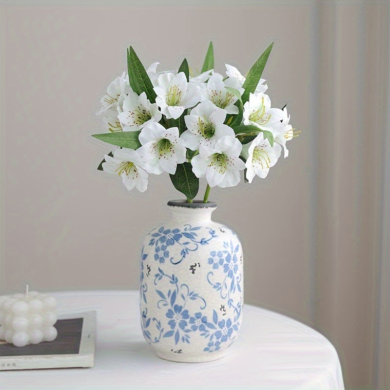 1pc French Country Style 6-Head Artificial Daffodil Lily - Perfect for Home Decor, Weddings, Engagements, Showers, Birthdays & Anniversaries