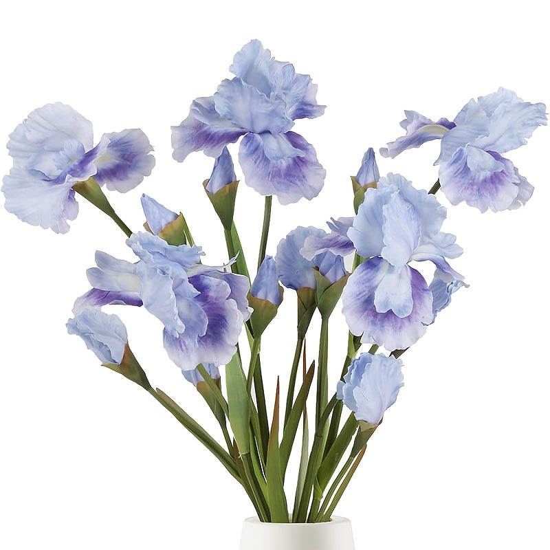 3pcs Lifelike Artificial Iris Flowers with Long Stems (31.1&