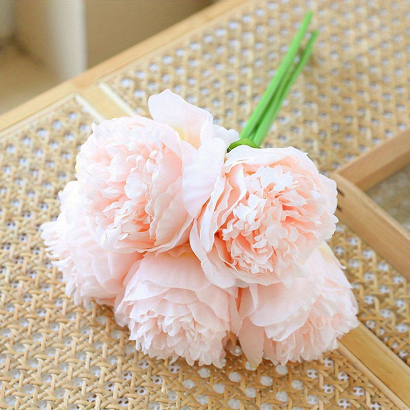 1pc Glam Style Artificial Peony Flowers, 13in Plastic Peonies for Wedding Arrangements, Bridal Bouquets, Centerpieces, Home Decor, Garden Courtyard, Spring and Summer Decorations, Suitable for Christmas, Thanksgiving, Valentine&