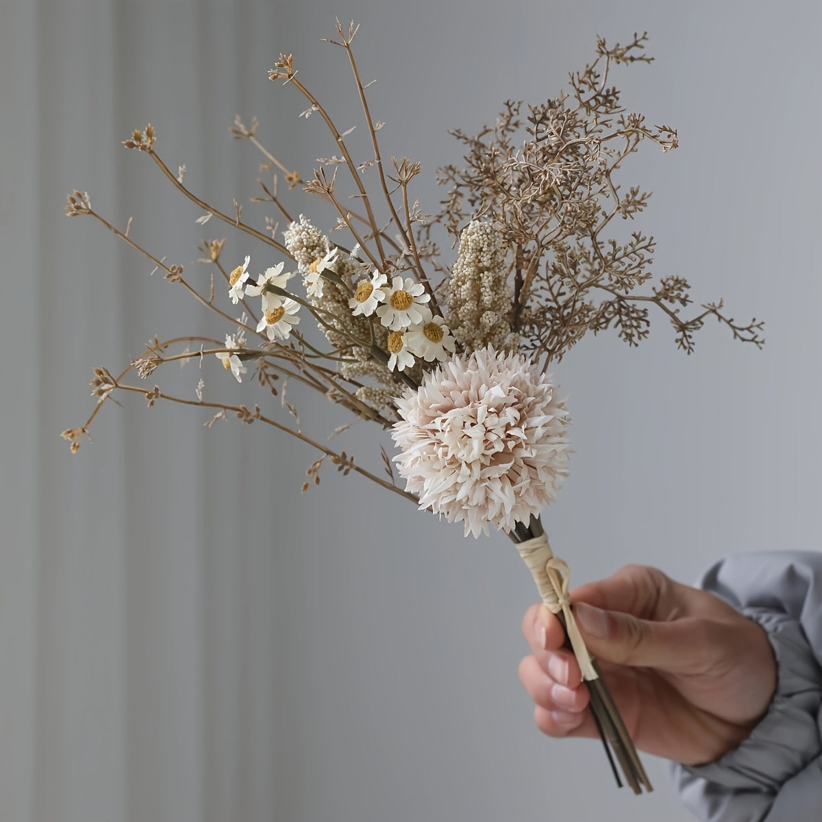 1pc Elegant Artificial Chrysanthemum Bouquet - Perfect for Home & Office Decor, Vase Centerpieces, Engagements & Weddings