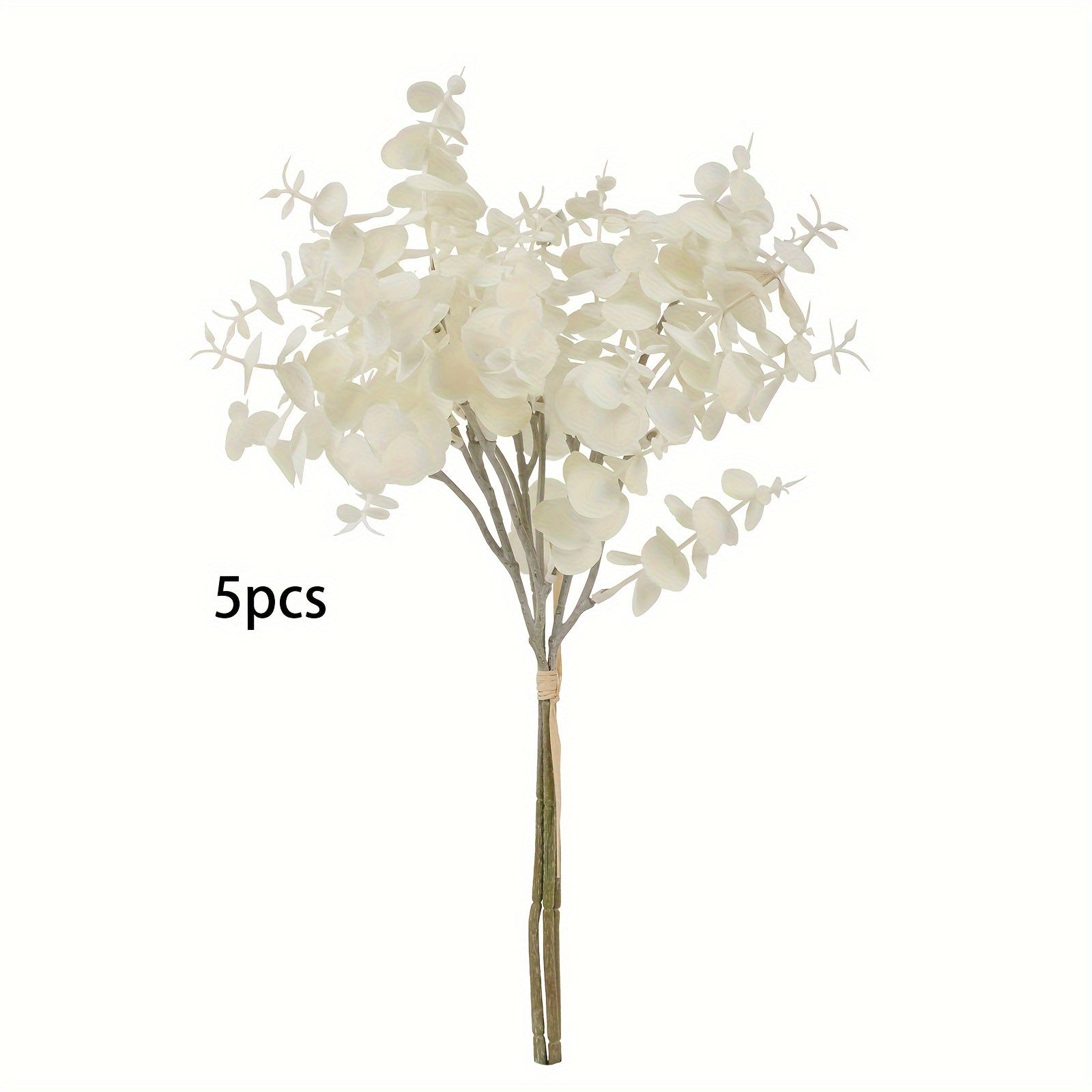 3/5 Branches of Artificial Eucalyptus Decorative Flowers, High-end Antioxidant Artificial Flowers, Suitable for Wedding, Home and Party Decoration, Independent Plastic Flower Arrangement, Suitable for Christmas, New Year, Valentine&