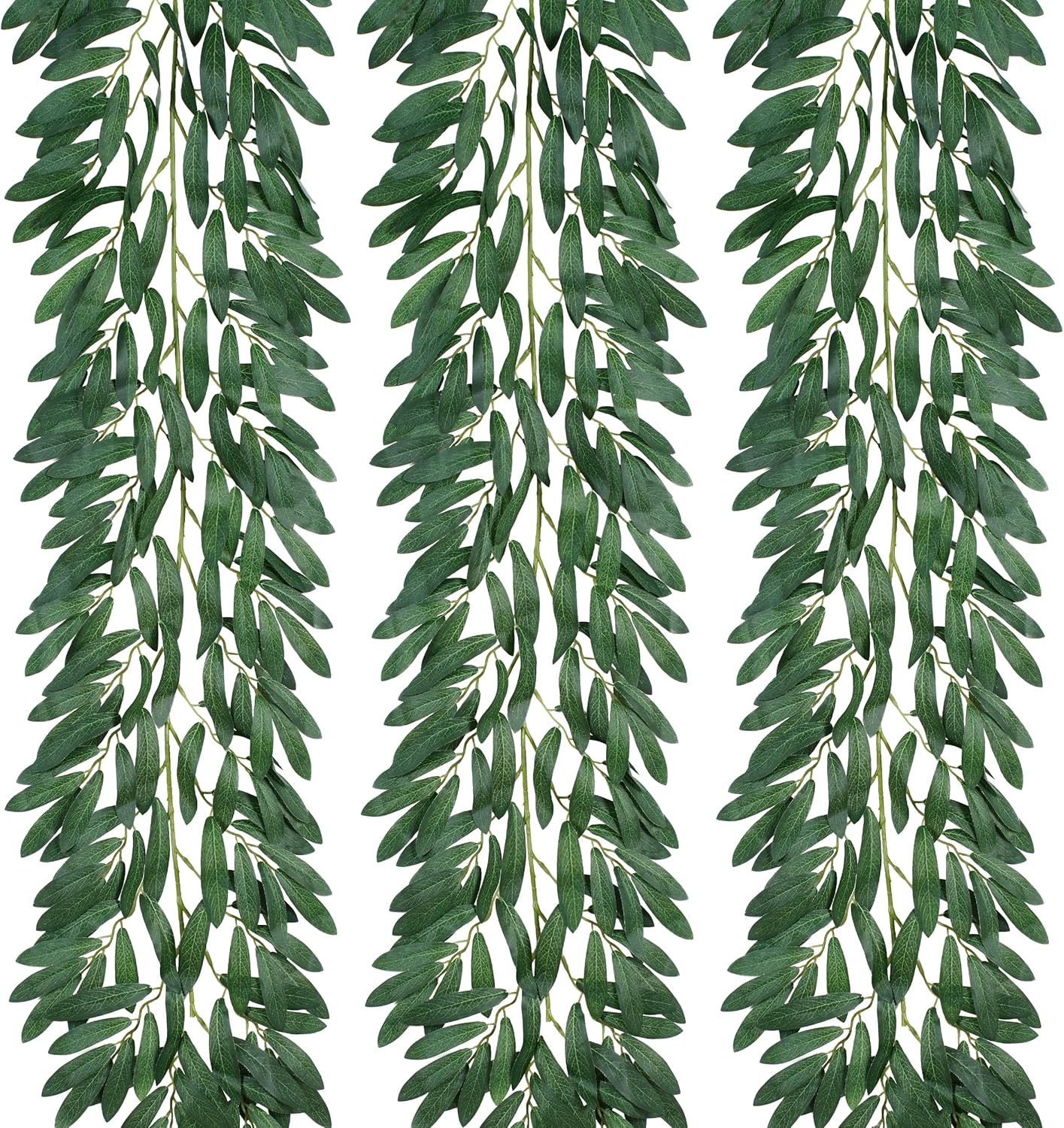 3 Strands Odorless Artificial Olive Leaf Vines, 73&