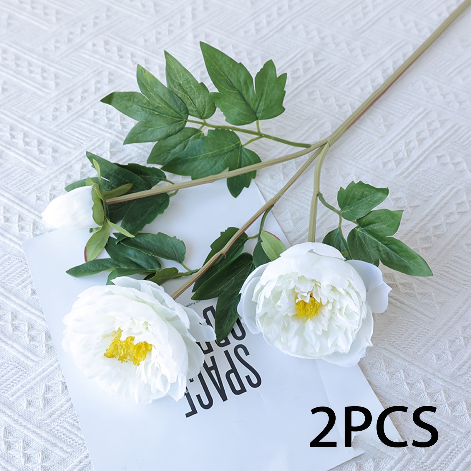 2/5 Bundles Lifelike Artificial Peony Silk Flowers, Spring Faux Peonies for Wedding, Party, Home Decor, Living Room, Office, Seasonal Decoration - Plastic, Reunion, Tabletop, No Container, Electricity-Free