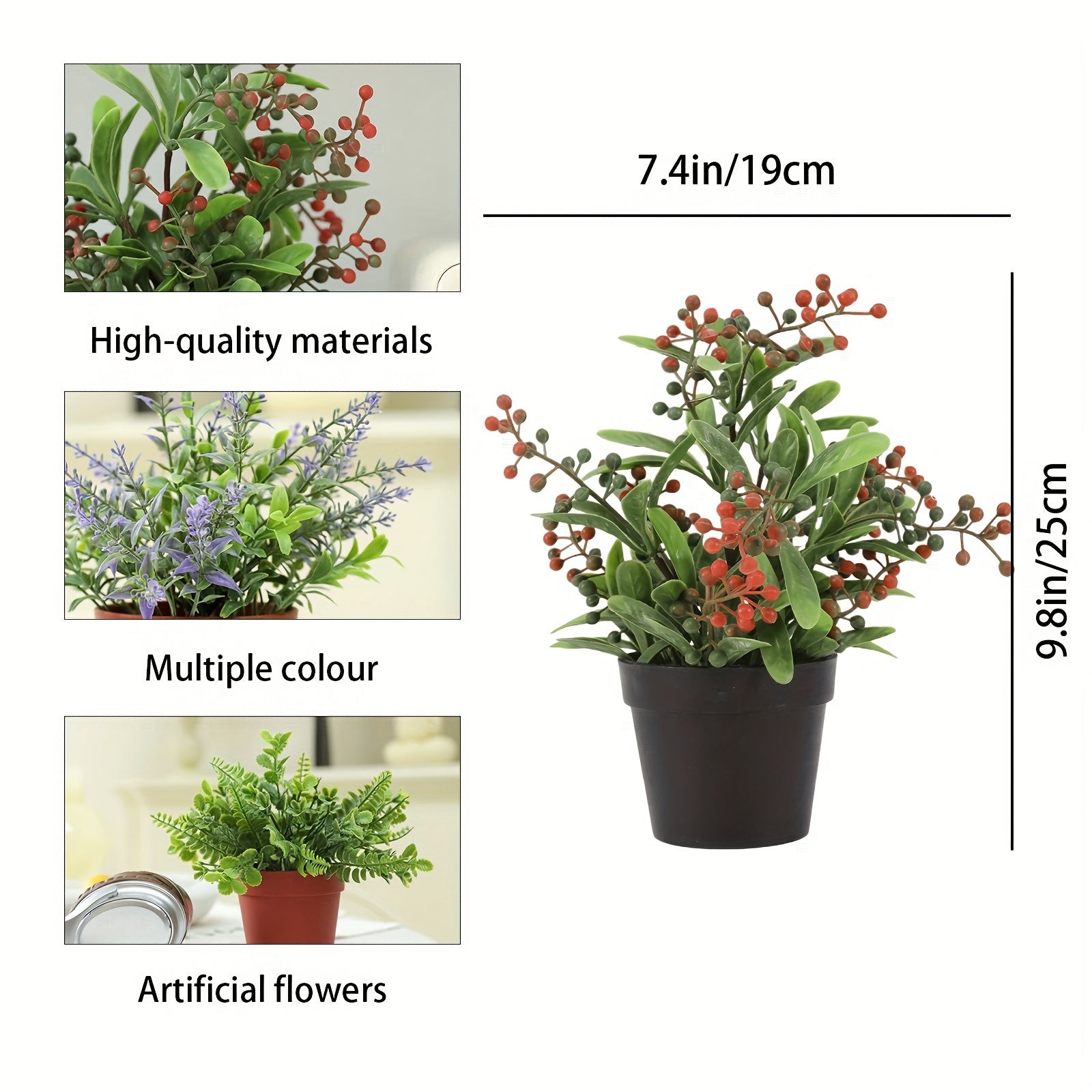 Charming Mini Artificial Eucalyptus & Grass Potted Plant - Perfect for Indoor Decor, Office, Farmhouse, Bathroom Tabletop - Ideal for St. Patrick&