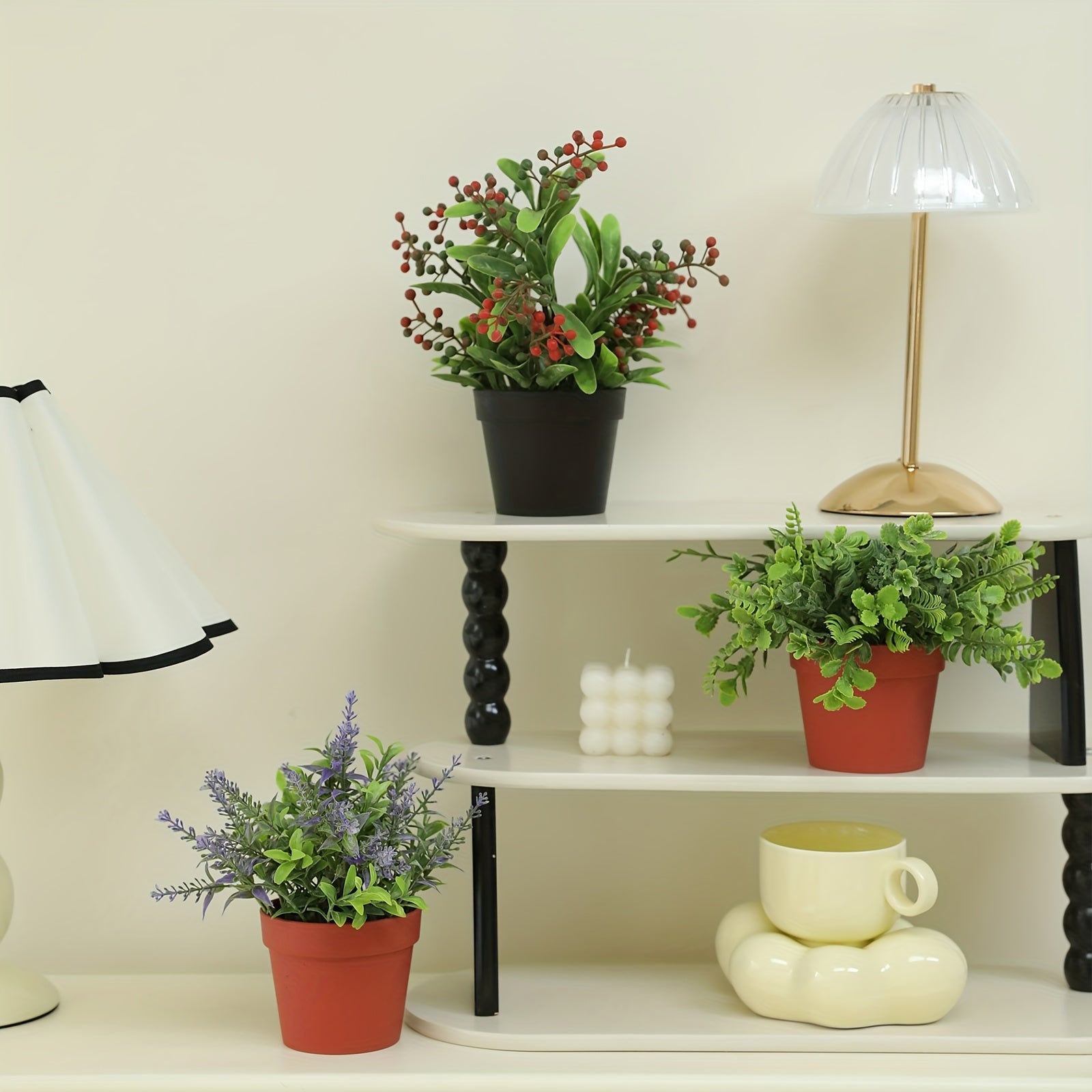 Charming Mini Artificial Eucalyptus & Grass Potted Plant - Perfect for Indoor Decor, Office, Farmhouse, Bathroom Tabletop - Ideal for St. Patrick&