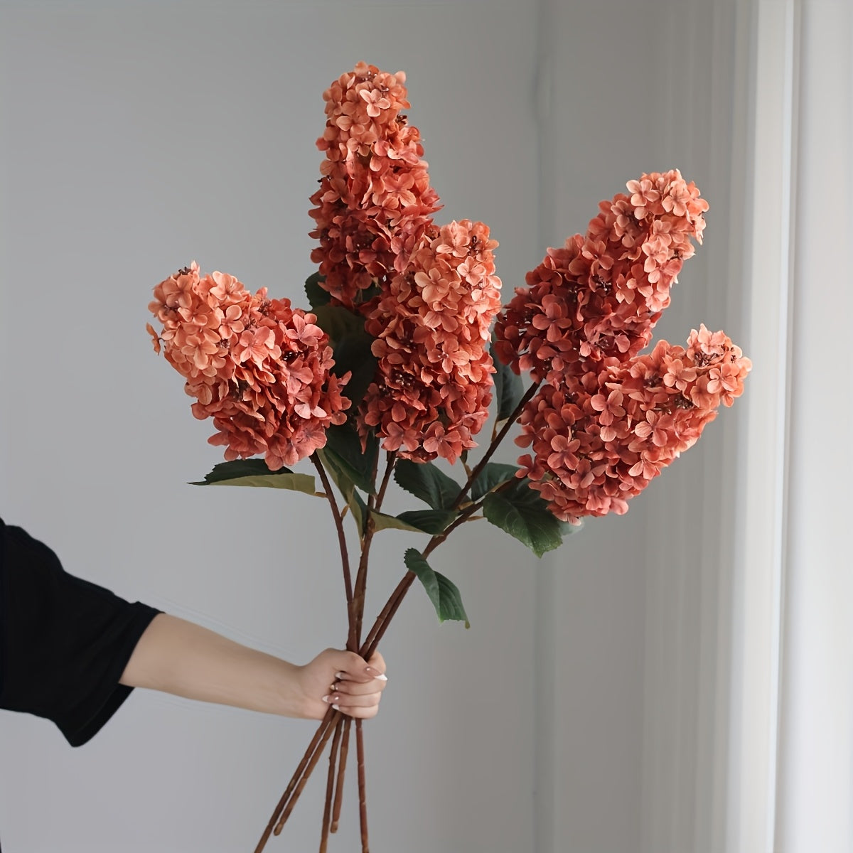 2pcs Autumn-Inspired Artificial Hydrangea Set - Perfect for Fall, Halloween, Thanksgiving, Mother&
