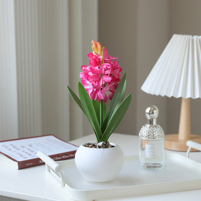 Charming Faux Hyacinth Potted Plant - Perfect for Home & Office Decor, Ideal for Mother&