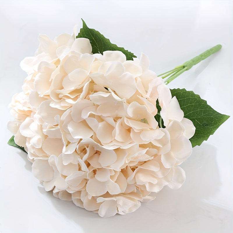 3pcs Modern Artificial Hydrangeas, 5-Head Plastic Faux Flowers, Oxidation Resistant, Ideal for Wedding, Engagement, Birthday, Bridal Shower, Graduation, Table Centerpiece, Home & Office Decor, Halloween & Easter Celebrations