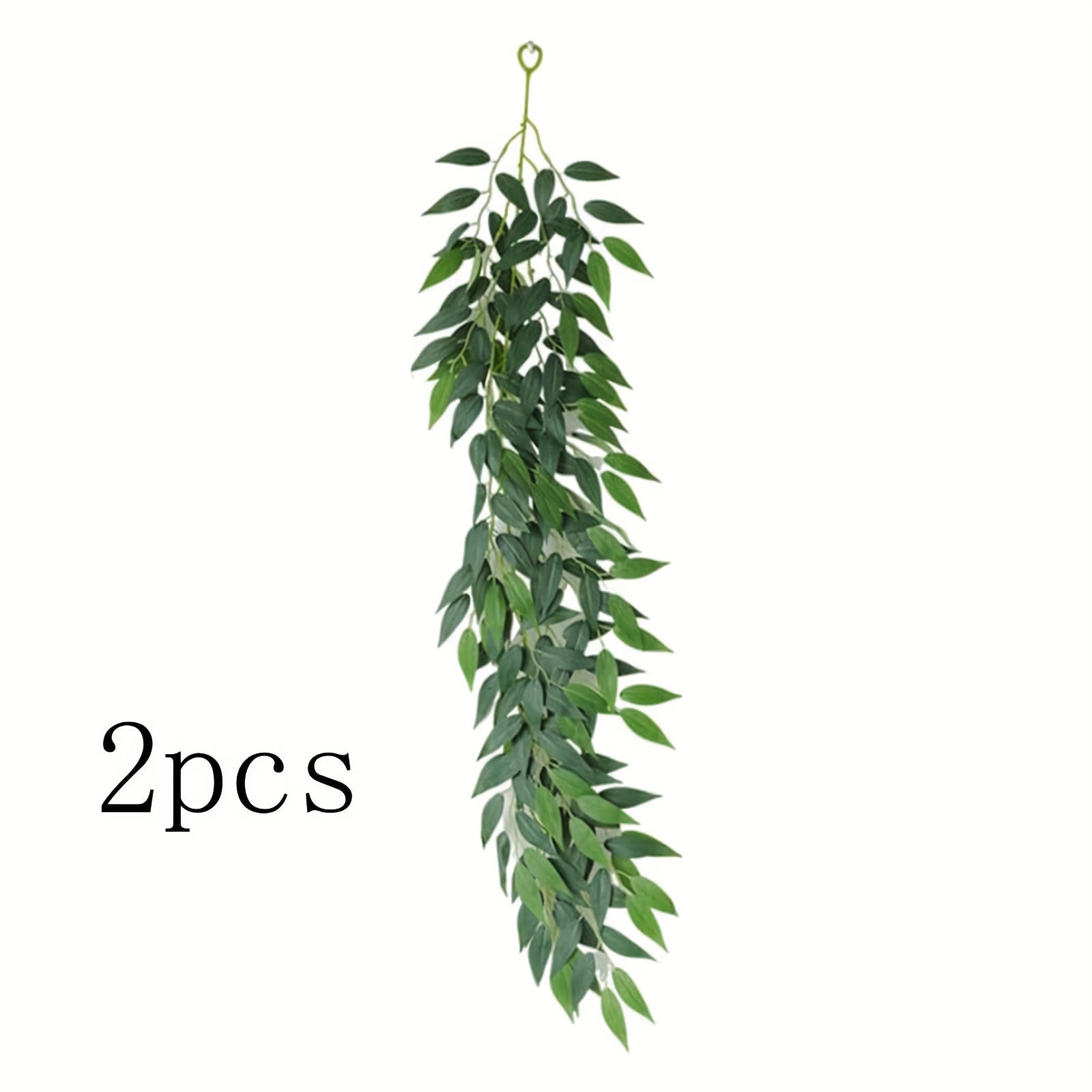 2/5pcs Artificial Rattan Garland 35.43ft Imitation Italian Rattan Green Leaf Garland Silk Green Leaf Decoration Artificial Plant Green Leaf Suitable for Table Center Decoration Home Room Wall Wedding Arch Decoration