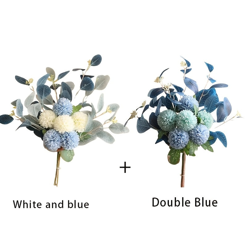 2 Bundles Artificial Flowers Faux Hydrangea Flower Arrangements for Home Garden Party Wedding Decoration, Best for Christmas, Perfect for Thanksgiving