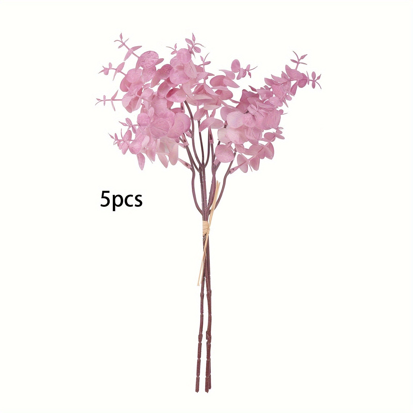 3/5 Branches of Artificial Eucalyptus Decorative Flowers, High-end Antioxidant Artificial Flowers, Suitable for Wedding, Home and Party Decoration, Independent Plastic Flower Arrangement, Suitable for Christmas, New Year, Valentine&