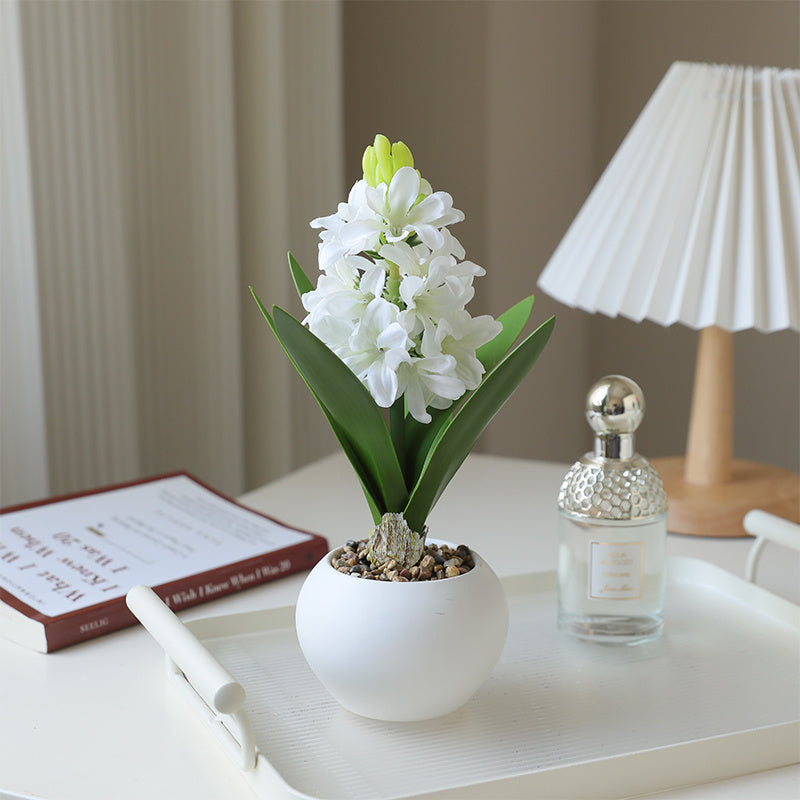 Charming Faux Hyacinth Potted Plant - Perfect for Home & Office Decor, Ideal for Mother&