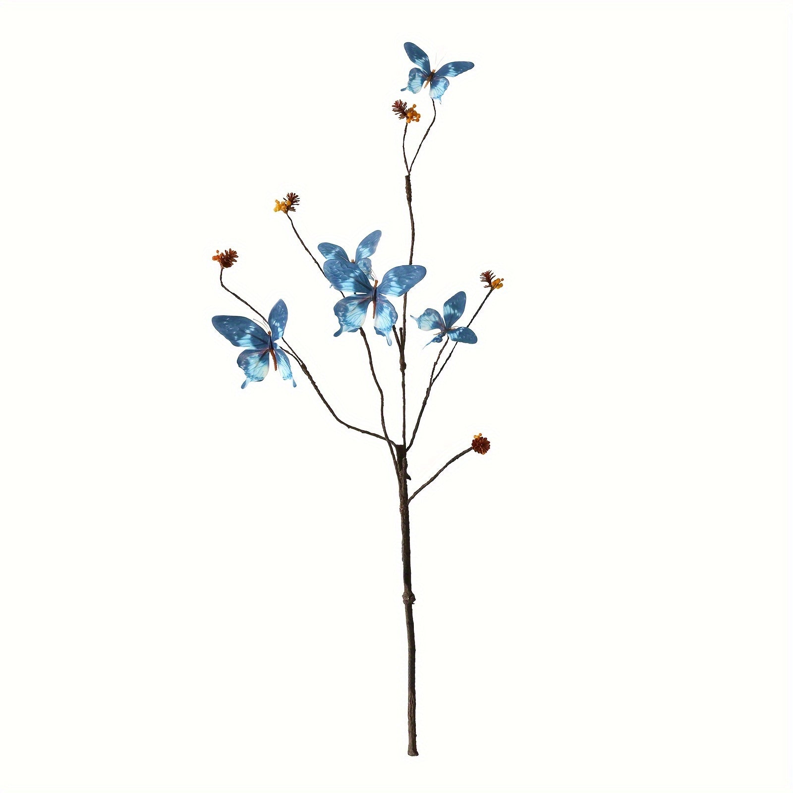 1pc Lifelike Butterfly Flower Arrangement - 5 Blooms, Perfect for DIY Home Decor & Gifts for Weddings, Valentine&