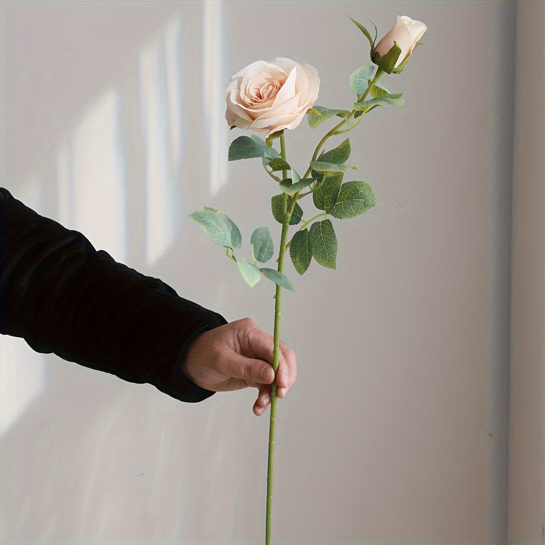 1pc, Artificial Rose Flowers, Exudes The Romantic Fragrance Of The Space, Connects Joy And Affection, And Injects Gorgeous Elegance Into Bedrooms, Living Rooms, Bars, Cafes And Restaurant A Gift That Means Gratitude, Blessing And Eternal Love