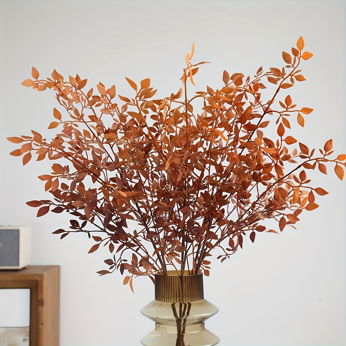 4pcs Set of Faux Autumn Branches - Versatile Artificial Bamboo Leaves for Thanksgiving, Halloween, Christmas & More - Perfect for Dining Table, Fireplace Decor & Home Celebrations