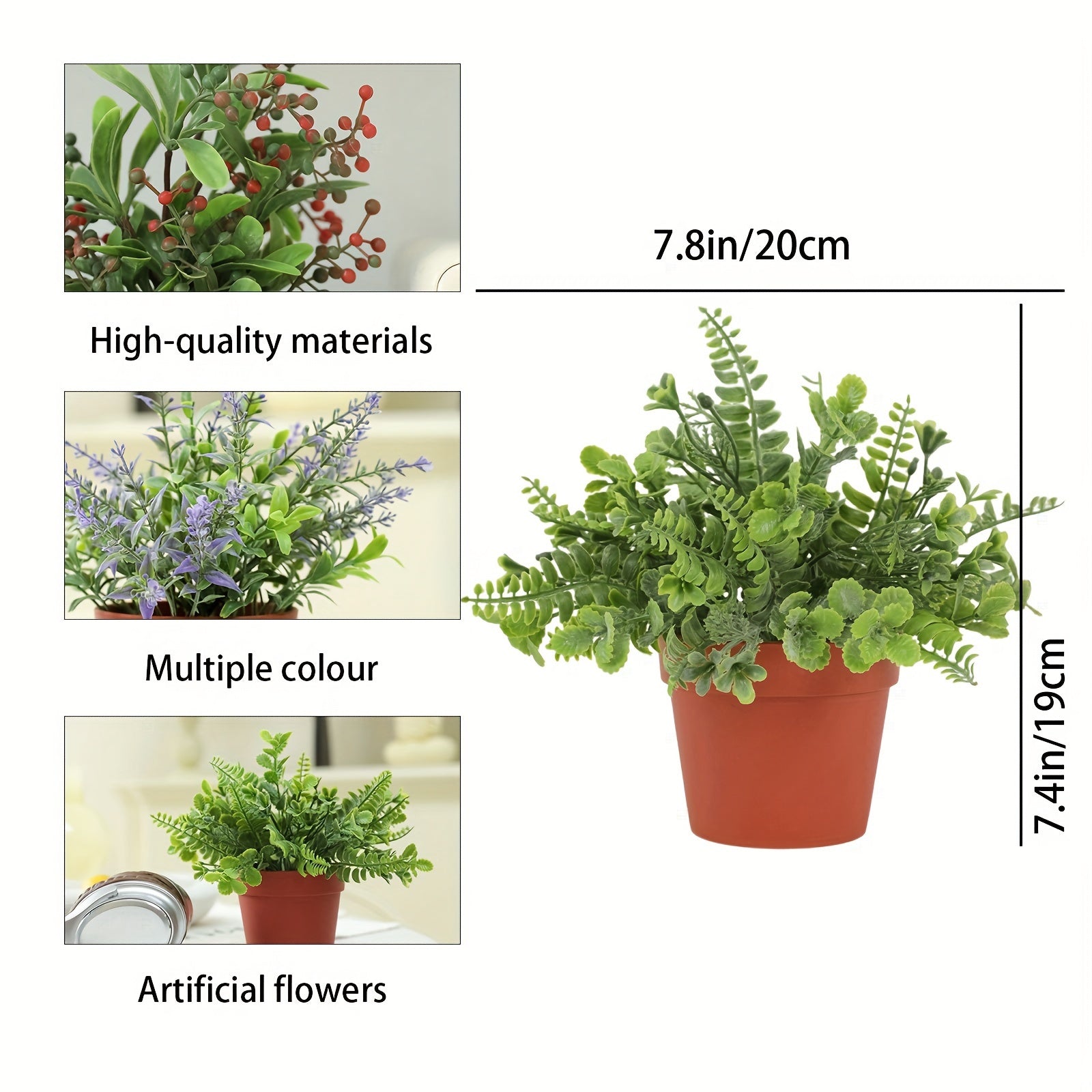 Charming Mini Artificial Eucalyptus & Grass Potted Plant - Perfect for Indoor Decor, Office, Farmhouse, Bathroom Tabletop - Ideal for St. Patrick&