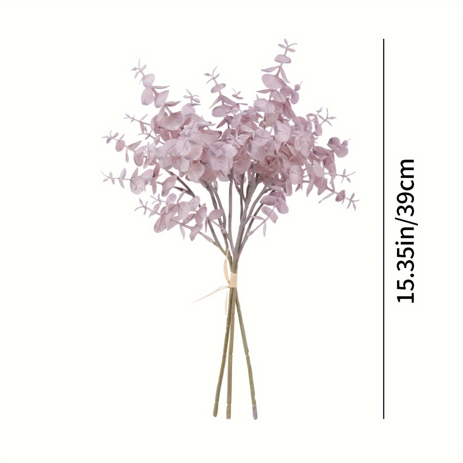 3/5 Branches of Artificial Eucalyptus Decorative Flowers, High-end Antioxidant Artificial Flowers, Suitable for Wedding, Home and Party Decoration, Independent Plastic Flower Arrangement, Suitable for Christmas, New Year, Valentine&