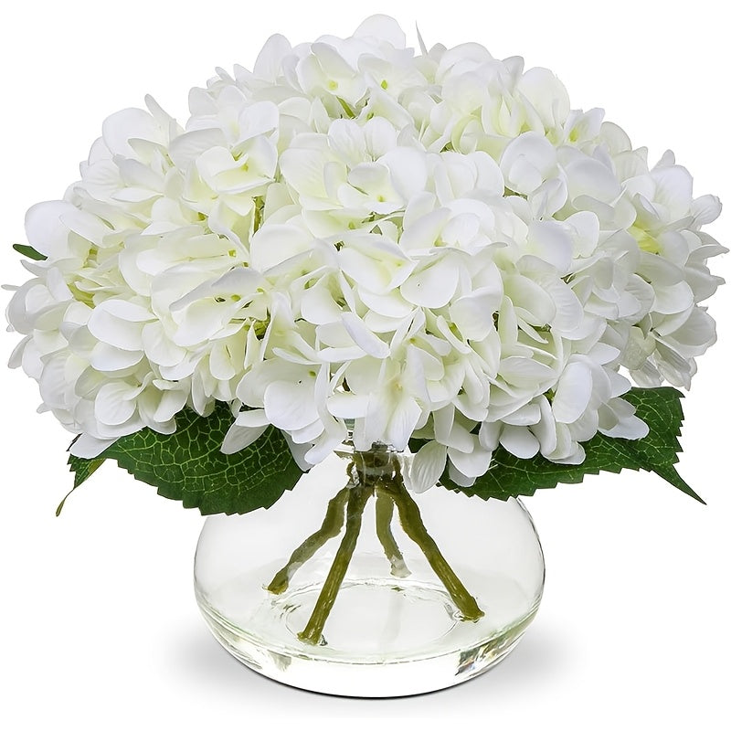 2 Bundles Artificial Hydrangea Silk Flowers Artificial Flowers 10 Heads Artificial Hydrangea Flowers Silk Flowers with Stems for Home Wedding Bouquet Table Centerpieces Party Decoration