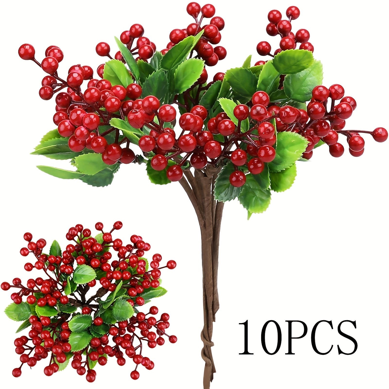artificial blueberries with stems Christmas