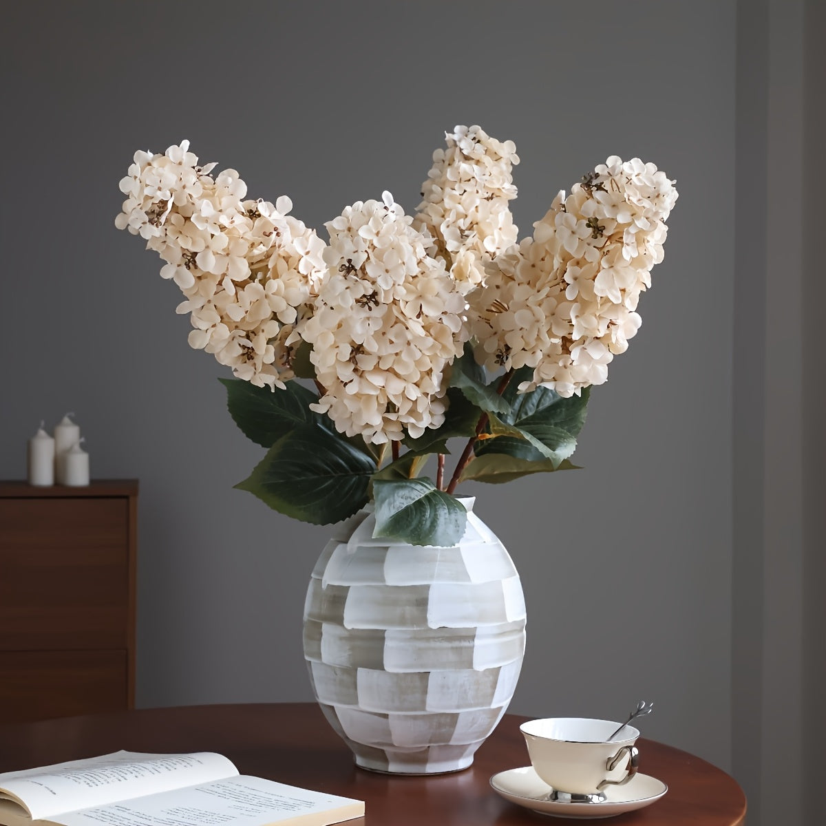 2pcs Autumn-Inspired Artificial Hydrangea Set - Perfect for Fall, Halloween, Thanksgiving, Mother&
