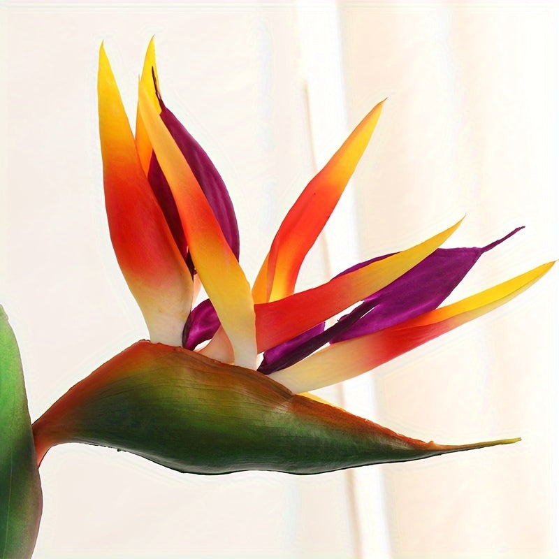 1pc Boho Style Artificial Bird of Paradise Flowers, Plastic Floral Swags, for Home Office Wedding Centerpiece, Spring Autumn Table Decor, Halloween Thanksgiving Christmas Easter Holiday Decorations