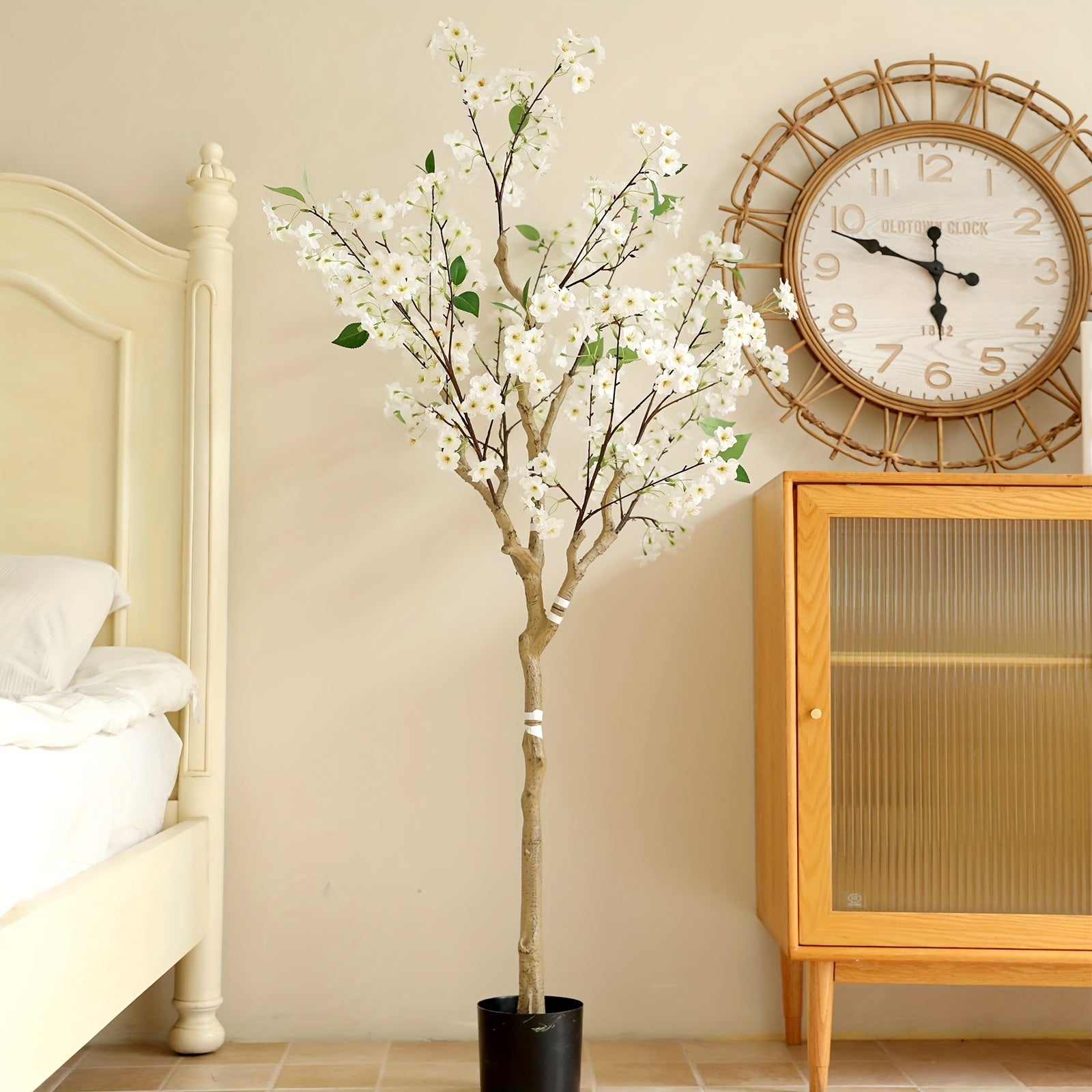 Stunning Artificial Cherry Blossom Tree - 59"/70.8" Tall, Includes Pot - Ideal for Home & Office Decor, Weddings, Engagements, Birthdays, and Seasonal Celebrations