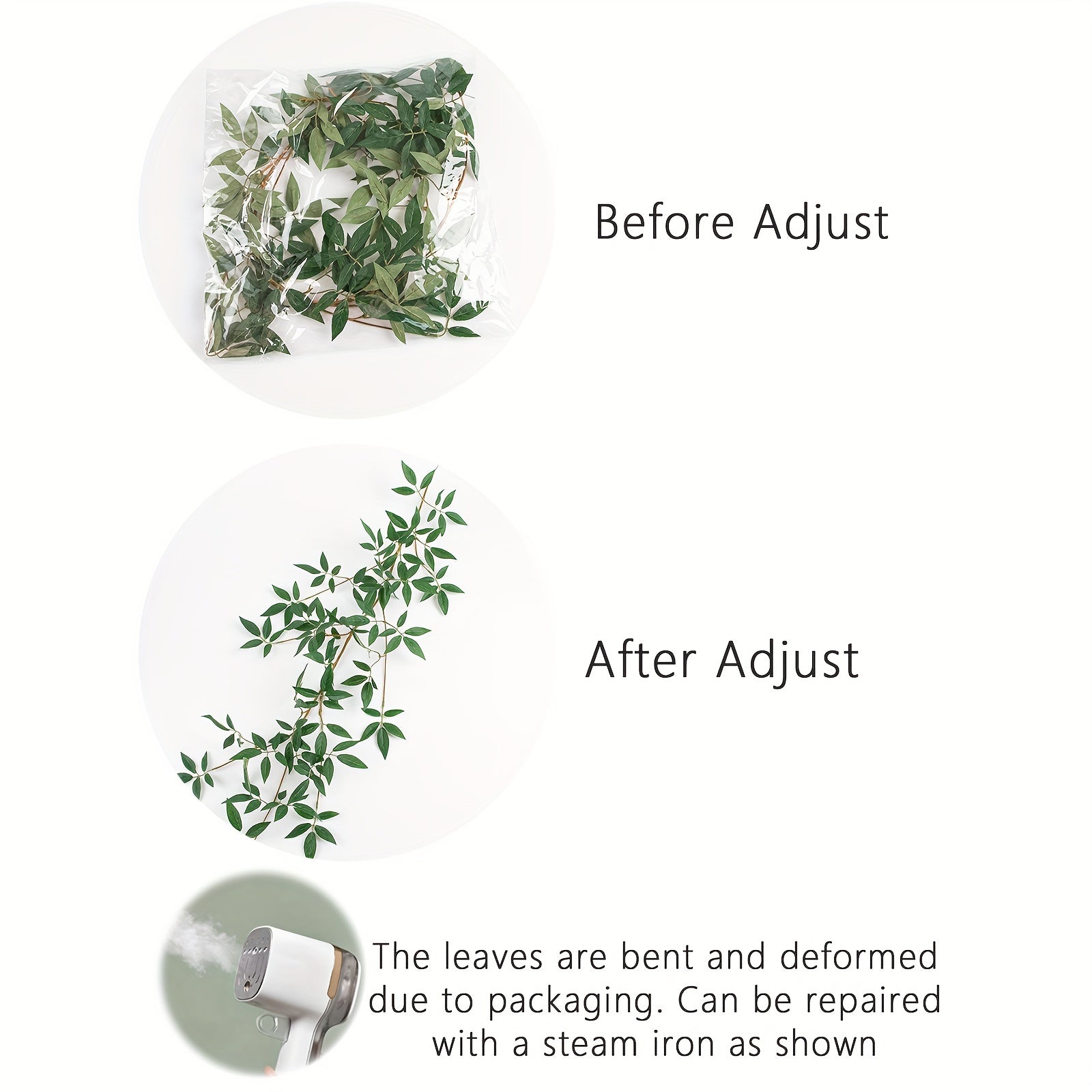 1pc, 27-inch Woody Leaf Italian Ruscus Green Stem, Artificial Green Leaf Wreath Vine Hanging Spray, for DIY Wedding Arch Bouquet