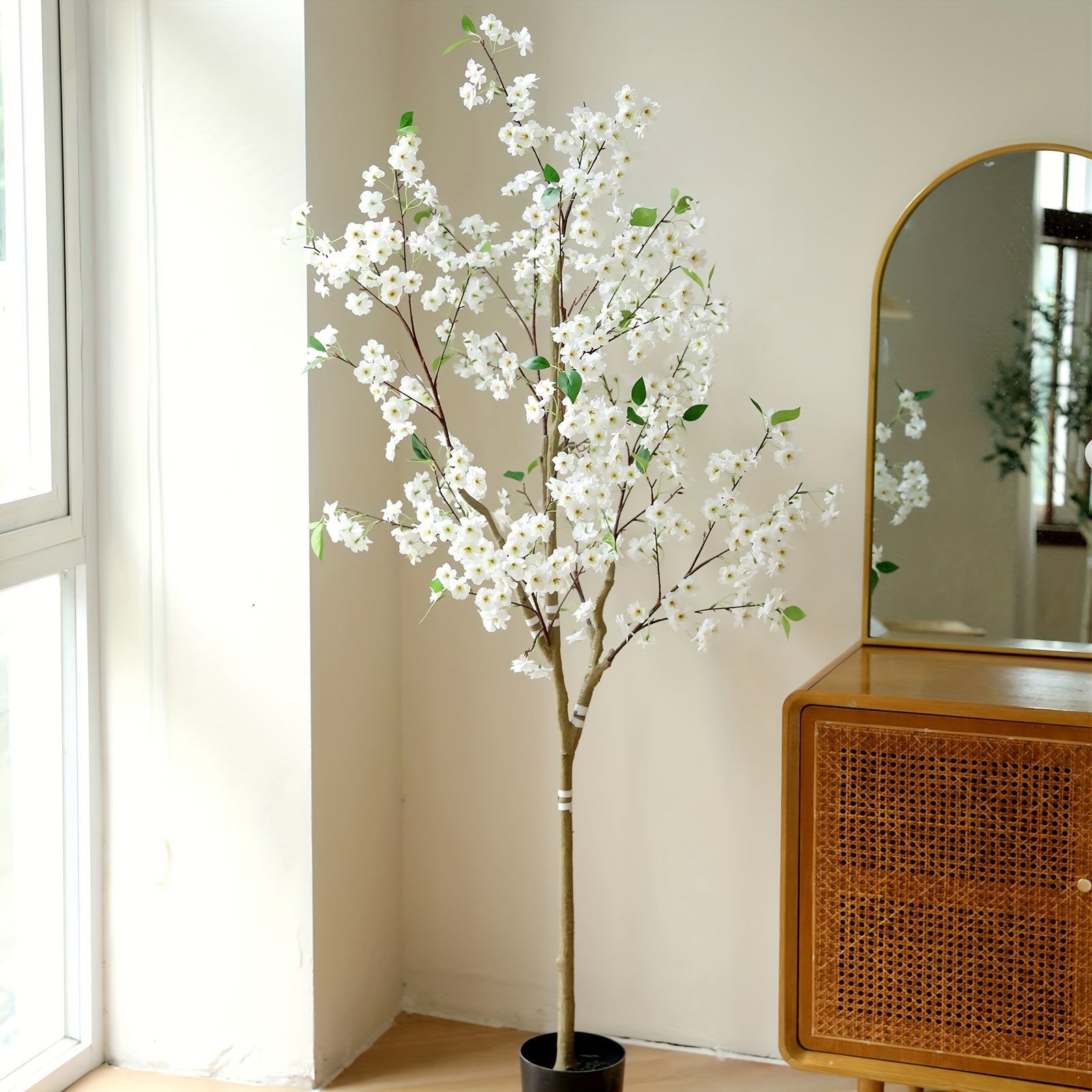 Stunning Artificial Cherry Blossom Tree - 59"/70.8" Tall, Includes Pot - Ideal for Home & Office Decor, Weddings, Engagements, Birthdays, and Seasonal Celebrations