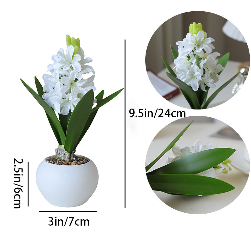 Charming Faux Hyacinth Potted Plant - Perfect for Home & Office Decor, Ideal for Mother&
