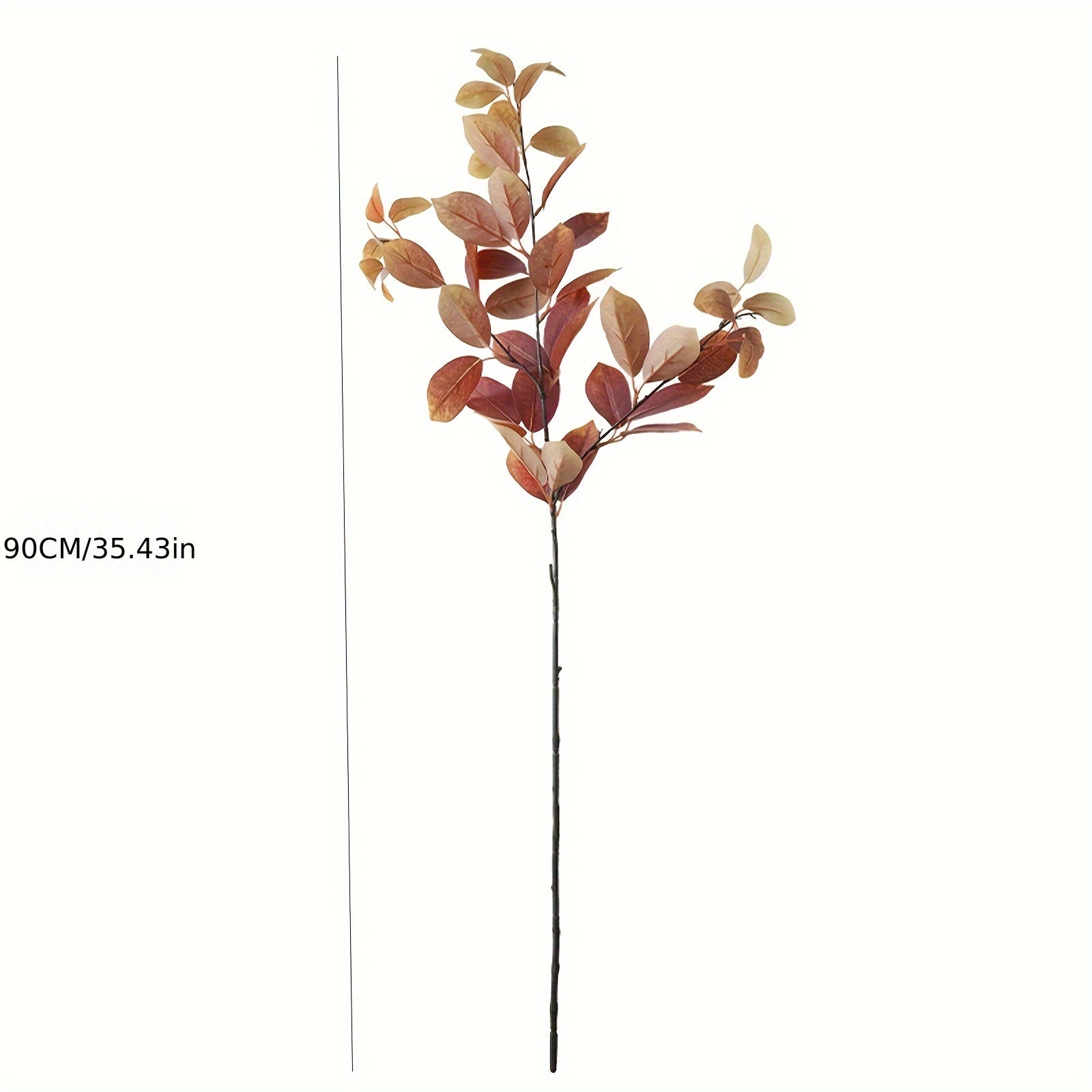 Boho Style 5-Pack Artificial Eucalyptus Stems, 35.43" Faux Coral Leaves for Vase Bouquets, Farmhouse Autumn Decor, Thanksgiving Party Centerpieces, Plastic Floral Arrangement