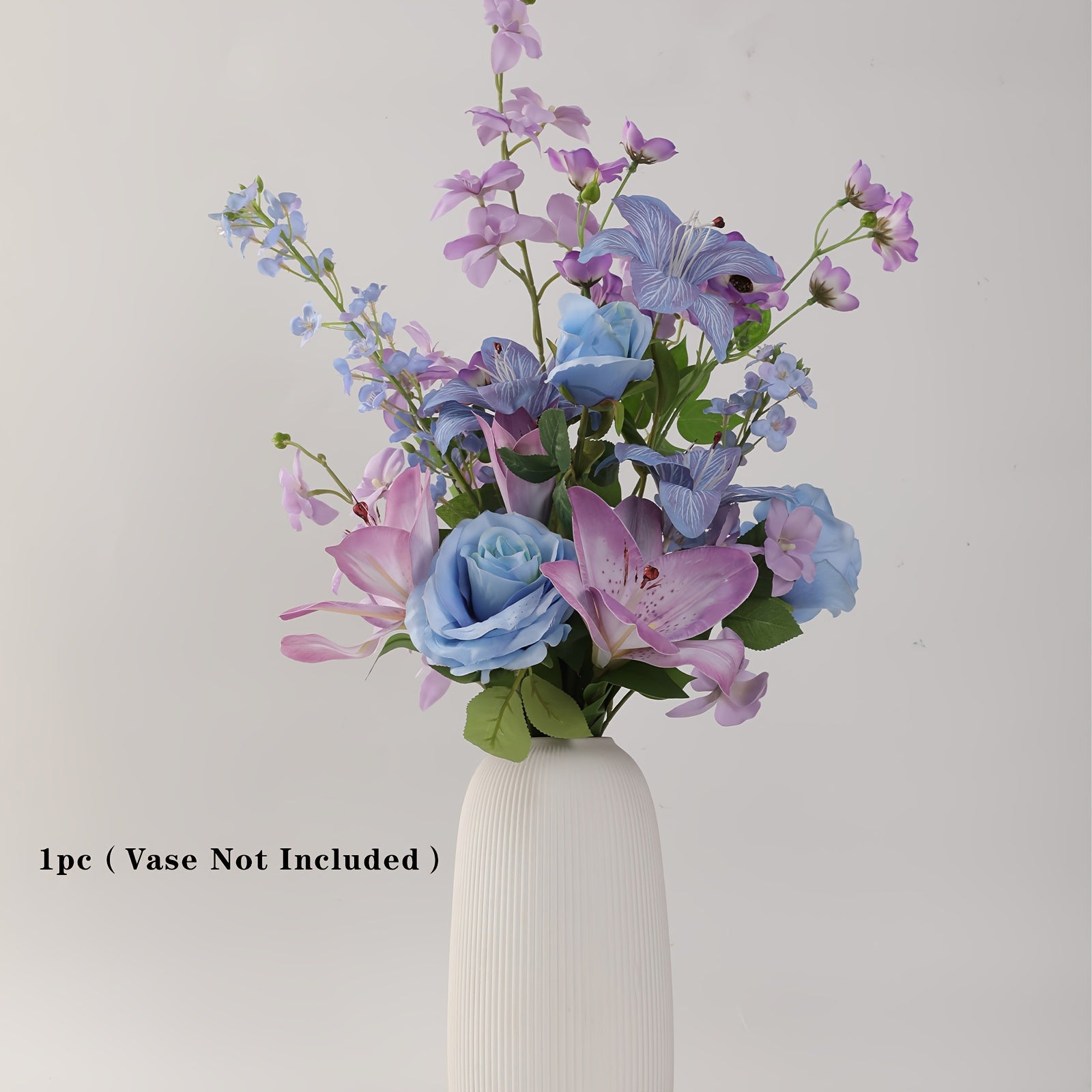 Boho Artificial Flower Swag - 1 Lifelike Dahlia Bouquet with Faux Purple Blooms - Versatile Floral Decor for Home, Tabletop, Birthday, and Holiday Celebrations - Suitable for Christmas, Easter, Thanksgiving, Valentine&