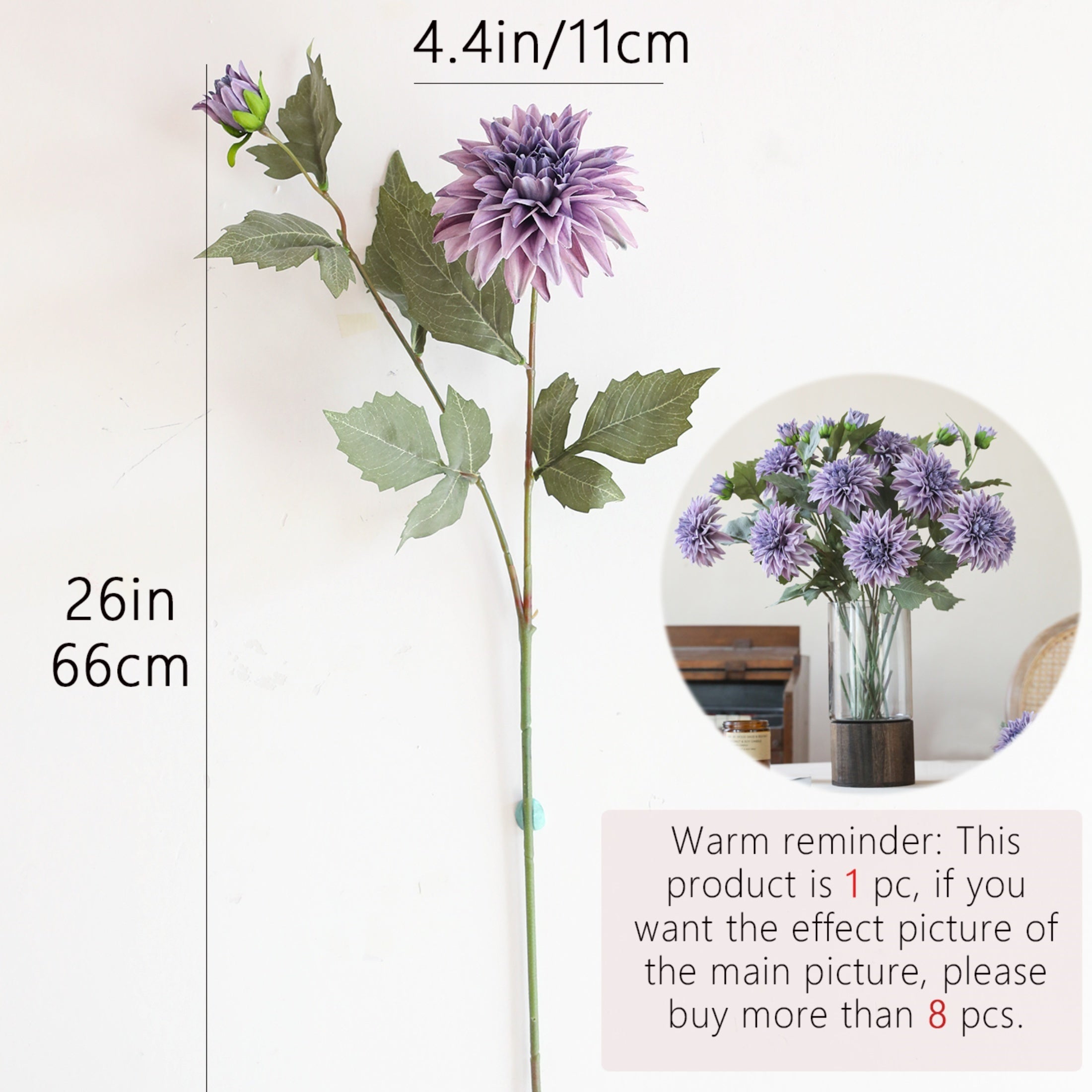 1pc, Artificial Dahlia Analog Flowers, Indoor Home Plastic Flowers, Wedding Decoration Flowers, Happy Autumn Thanksgiving Halloween Harvest Festival, Home Decoration, Aesthetic Room Decoration