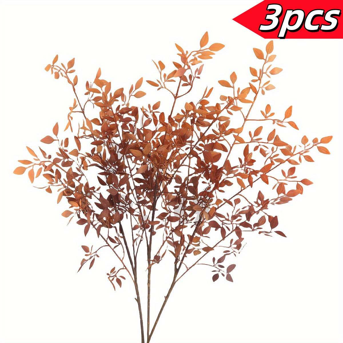 3pcs Set of Artificial Nandina Leaves - Versatile Faux Greenery for Home & Wedding Decor, Perfect for Spring/Summer Table Centerpieces & Outdoor Garden
